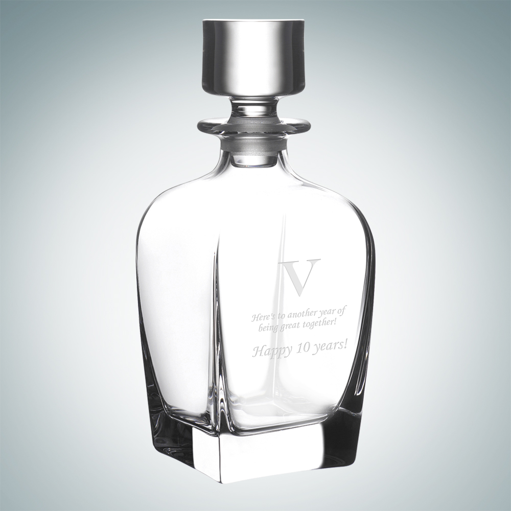 Monogrammed RCR Whiskey Decanter